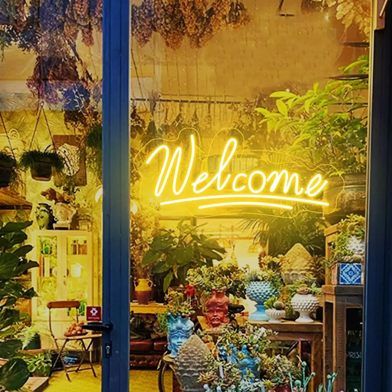 Welcome LED Neon Sign USB Dimmable Neon Light Sign for Gameroom Bedroom Bar Livingroom Birthday Party Gift Wall Decoration