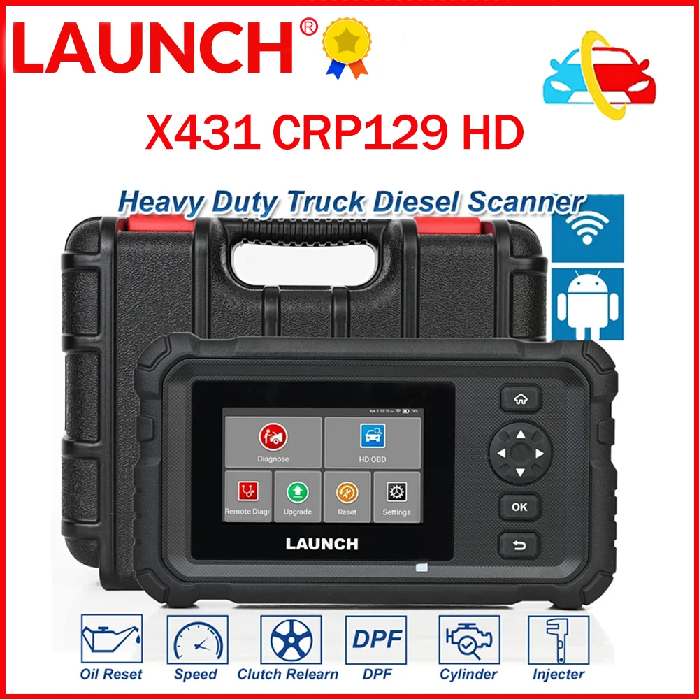 LAUNCH CRP129 HD Heavy duty Truck Scanner Diesel equipment machinery Code Reader commercial vehicl Creader Diagnostic scan Tool