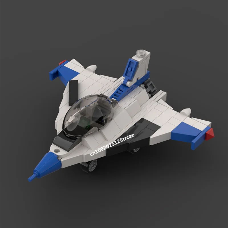새로운 Moc 미니 육군 스케일 제트 항공기 빌딩 블록 슈퍼 파이터 모델 Diy 창의적인 아이디어 어린이 장난감 생일 크리스마스 선물