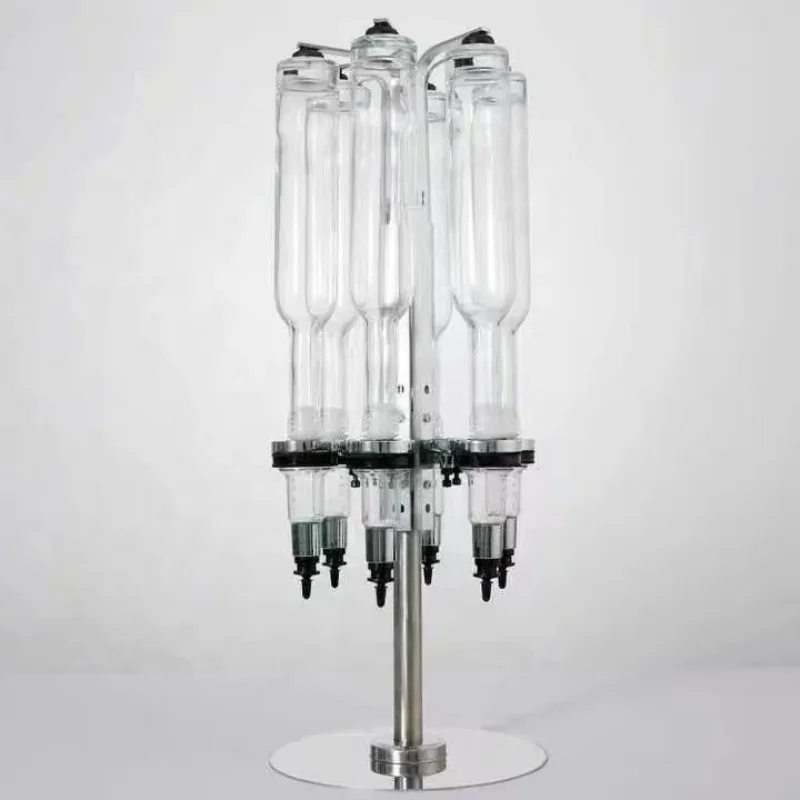 Diseño giratorio 370 o 500ML Barra de perfume de 6 cabezales Soporte de exhibición de perfume junto a la alma Máquina expendedora de perfume de 6 botellas