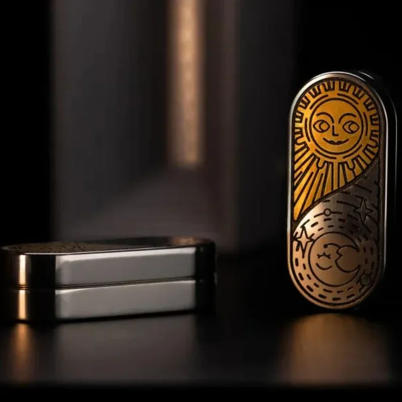 Stock LGEDC inciso sole e luna push slider metallo figet slider giocattoli magnetici giocattoli antistress