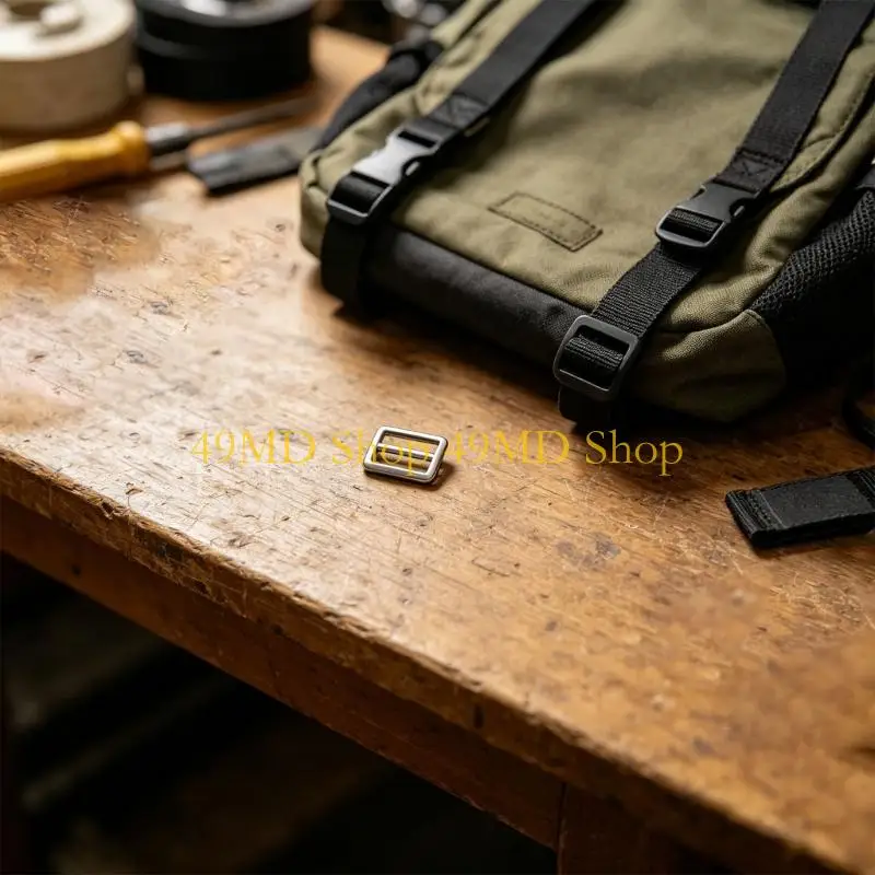 49MD Metal Slide Buckle Belt Adjuster Slider Triple‌ Glides Strap Hardware Clasp for Diy Purse Bag
