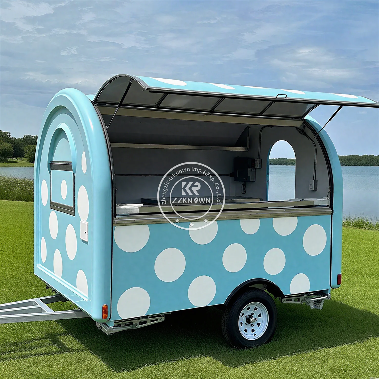 Catering Trailer Type Mobile Fast Food Concession Truck Hot Dog Cart Vending Truck support Customization Fast Food Trailer