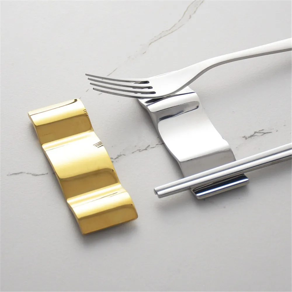 304 Stainless Steel Chopstick Rest, Simple Cutlery Holder, Tableware Placemat, Fork, Spoon, Dining Room, Hotel, Ins