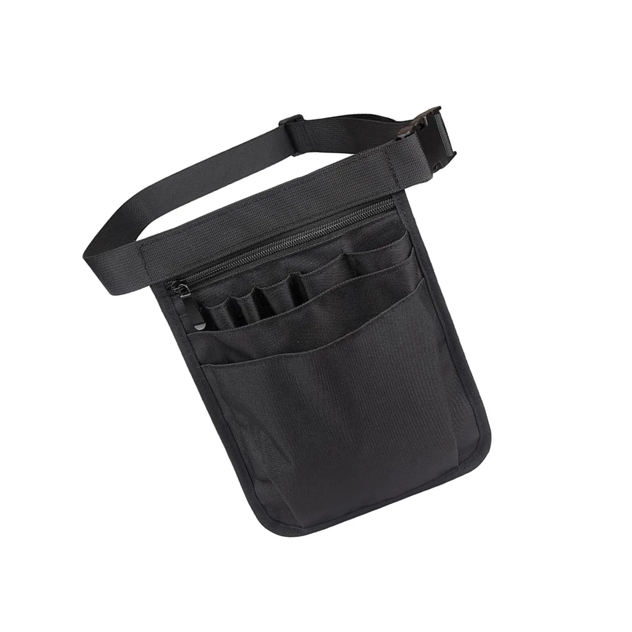 

Nylon Nurse Organizer Belt Waist Bag Fanny Pack Case for Scissors Care Kit Black