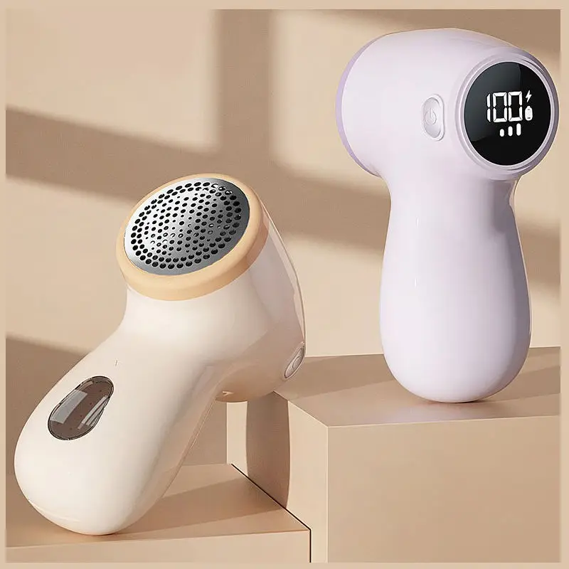 2024 Rechargeable USB Electric Lint Remover Digital Display Wireless Laundry Fabric Shaver Mini Portable Clothes Shaver