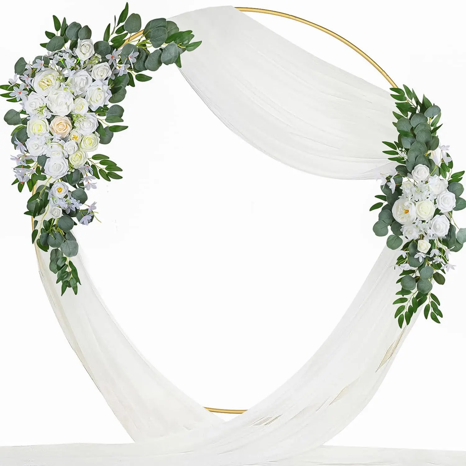 

YeeNanee Boho White Pink Arch Flowers for Wedding Ceremony Artificial Flower Swag Arrangements for Wedding Backdrop Decoration