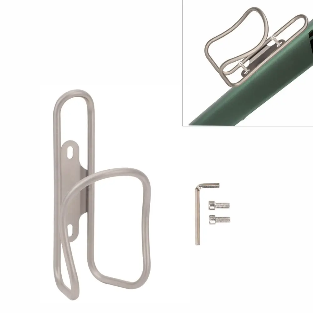 

Ti Alloy Bike Water Bottle Cage High Strength Easy Installation Water Bottle Cages Bracket with Screws Universal