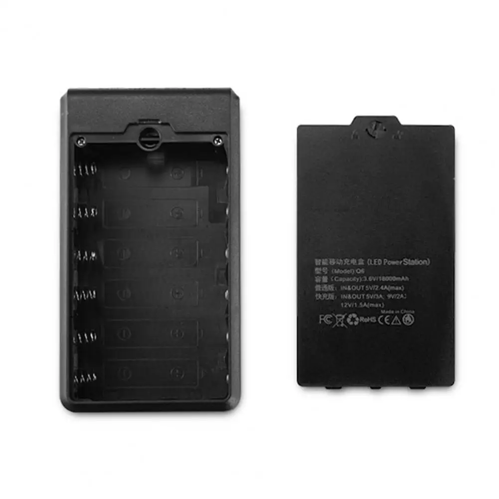 Practical 6 X 18650 Mobile Battery Charger Box Replaceable Power Bank Case Dual USB Micro Type-C Cellphone Accessories