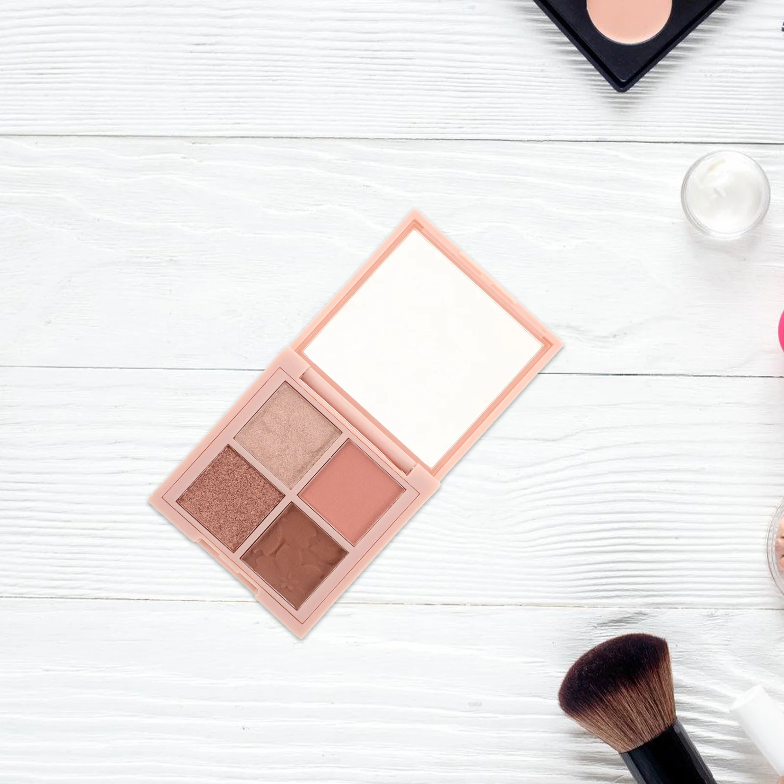 Paleta de sombras para os olhos, nude, dourada, neutra, fosca, brilhante, longa duração, resistente a vincos, tamanho de viagem, brilho compacto