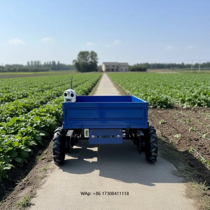 Electric Remote-controlled Farm Transport Vehicle: Inexpensive Easy to Operate Convenient and Fast.