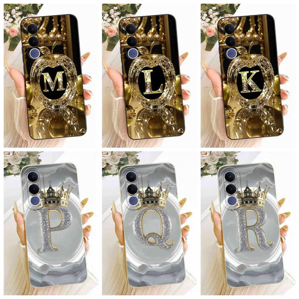For vivo V70 FE 5G V2550 Case Latest Design Letter Crown Silicone Back Cover Coque For Vivo V70FE 5G 6.83" Phone Cases Bumper
