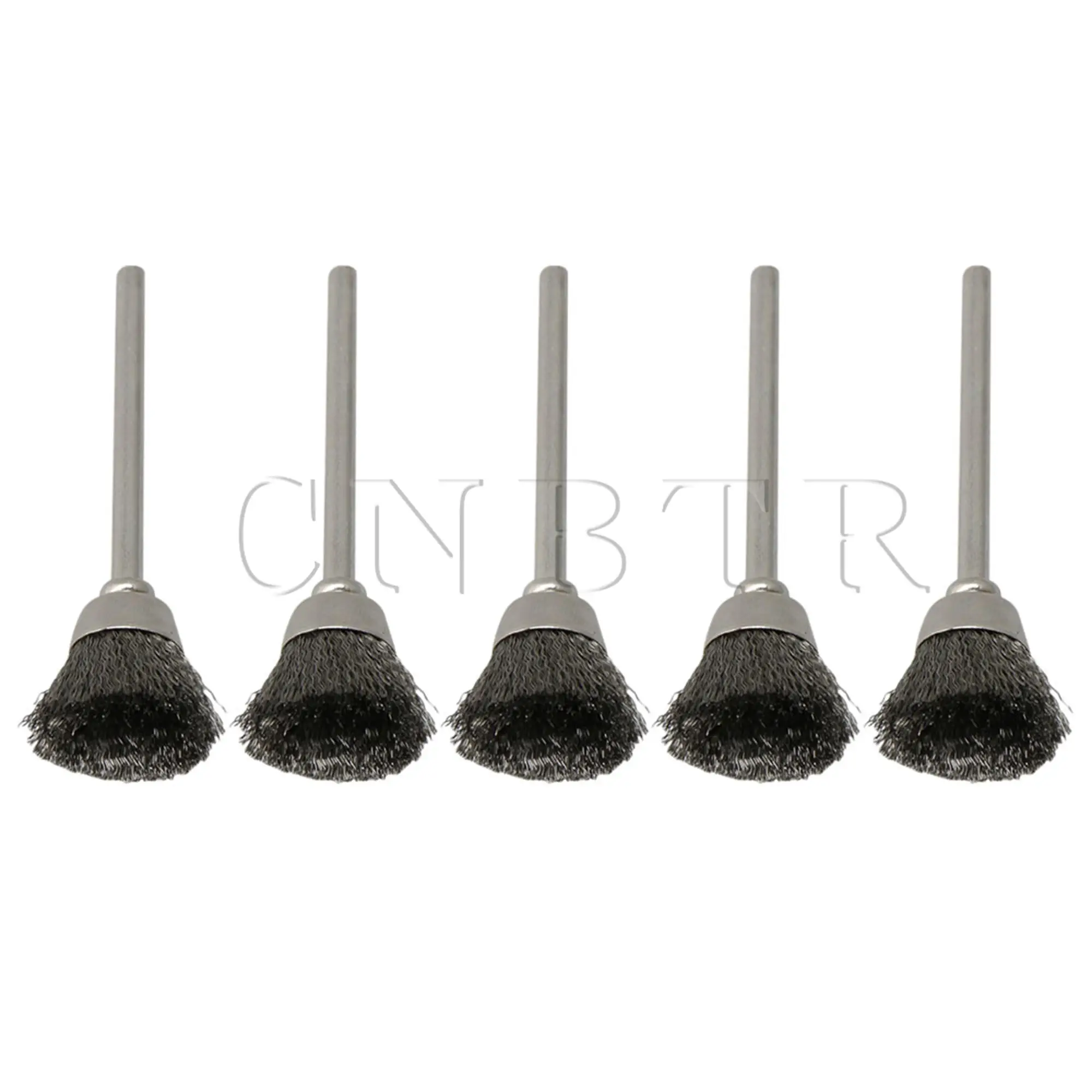 CNBTR 5PCS Stainless steel bowl brush Brushes Stainless steel Handle