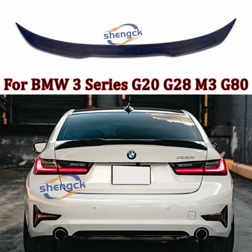 For BMW 3 Series G20 G28&M3 G80 PRO Style Carbon fiber Rear Spoiler Trunk wing 2018-2024 Forged carbon