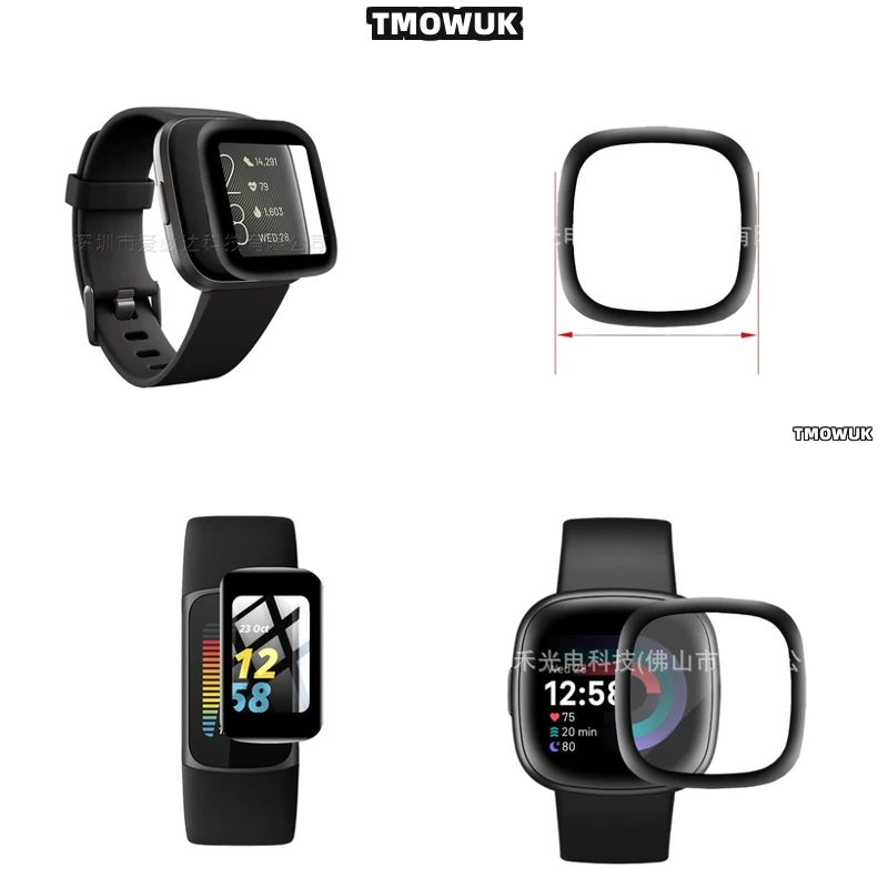 

For Fitbit Sense 2 Versa3 2 4 Inspire 3 Charge 6 5 Soft PMMA Anti-Scratch 3D Curved Screen Film