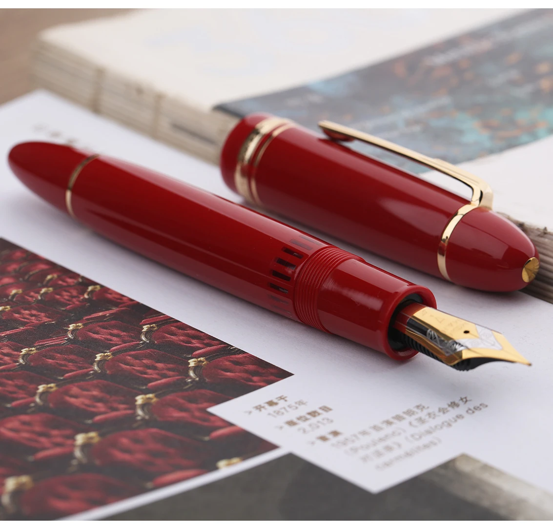 

New Sale MAJOHN P14 Piston Resin No. 8 Fountain Pen F 0.5MM Nib Perfect for Beginners Learning Hand Calligraphy Pen Stationery