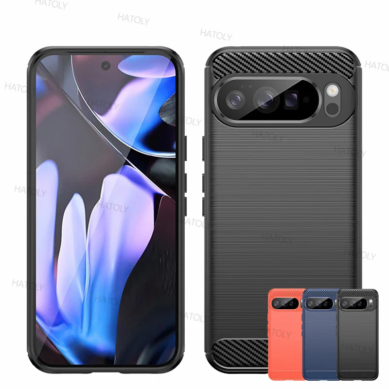 Para Google Pixel 10 Pro XL funda Google Pixel 10 Pro XL 5G funda a prueba de golpes de lujo de silicona cepillada TPU funda protectora para teléfono