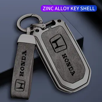 適用於本田思域、雅閣、鋒範、奧德賽、CR-V、XR-V、HR-V、繽智、翡翠、爵士、克萊斯勒的真皮汽車鑰匙套,附鑰匙圈配件 8 最佳銷售 2007年本田思域的配件 - №6