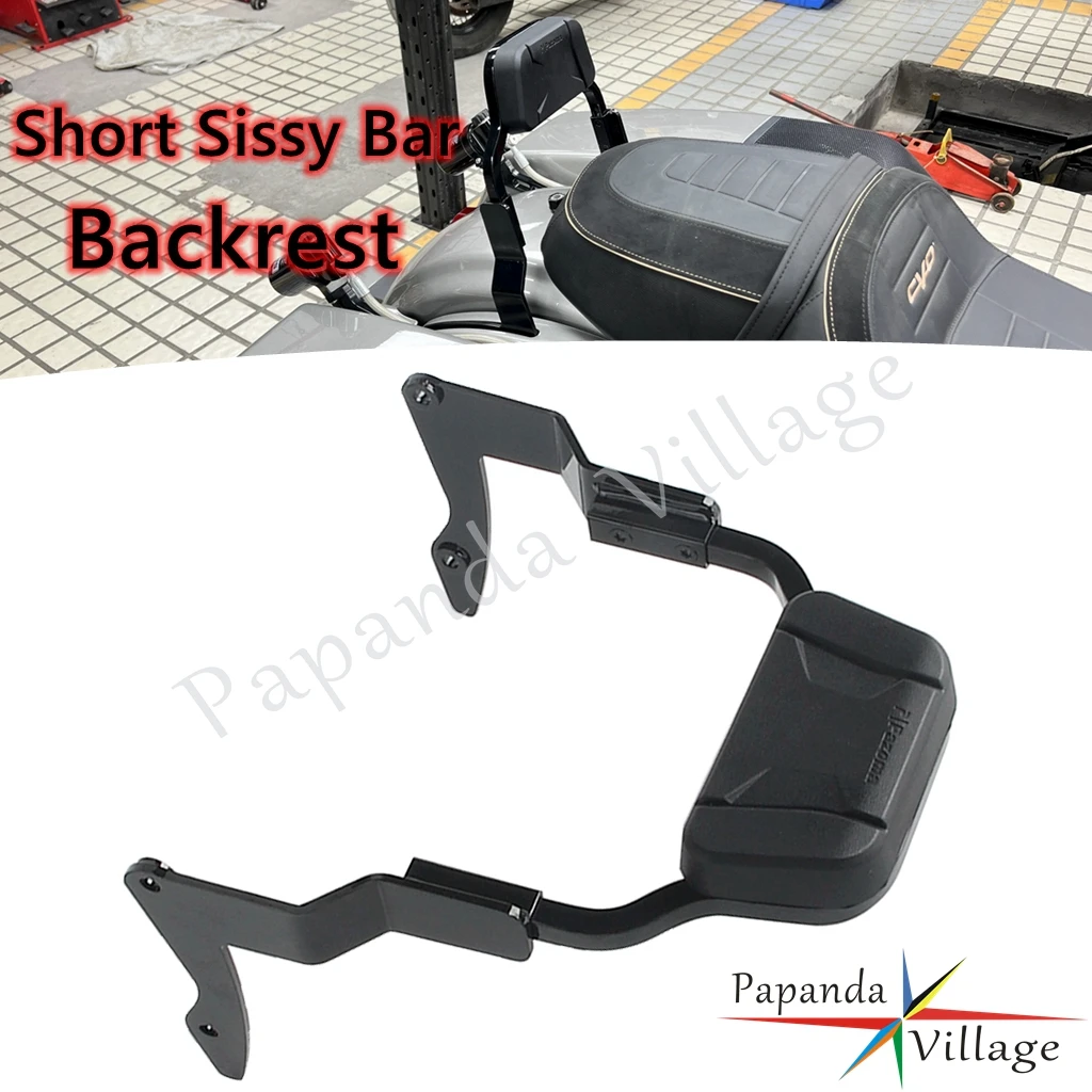 

Motorcycle Classic Sissy Bar Backrest Rail Passenger Short Seat Sissybar For Harley Touring Street Road King Electra Glide 14-24