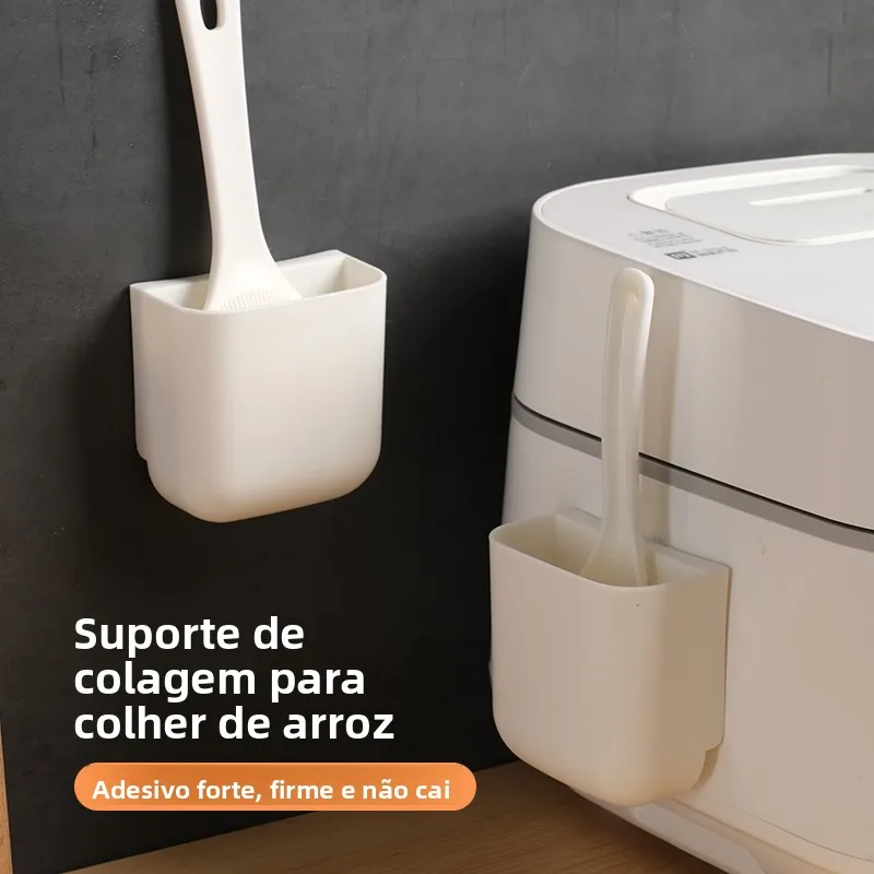 Suporte de Parede para Colheres de Arroz e Espátulas de Panela Elétrica, Antiaderente, para Cozinha