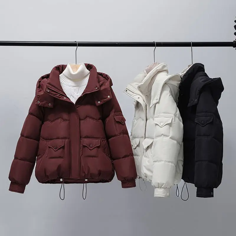 

Puffer Parkas Hip Hop Womens Geometric Diamond Pattern Visual Interest Attractive Eye Catching Appearance Bold Statement Look GF