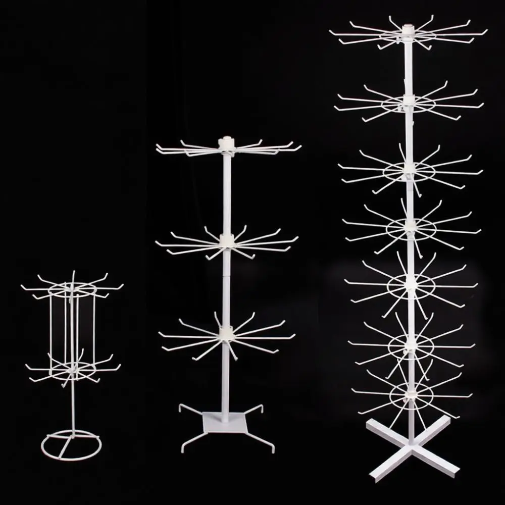 Metal Spinning Display Rack Floor Stand For Retail Shop Scarf Sock Mask Glove Jewelry Organizer Business Store Fixture