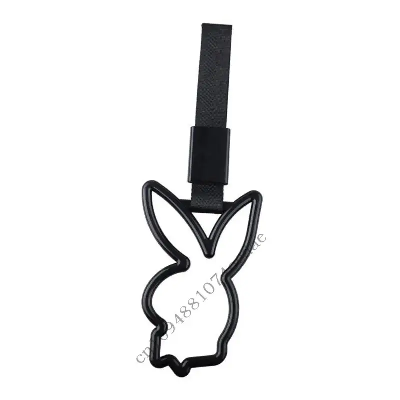 Practical ABS Car Hook With Rabbit Decors Racing Tow Strap Suitable For Both Interior And Exterior Applications 
