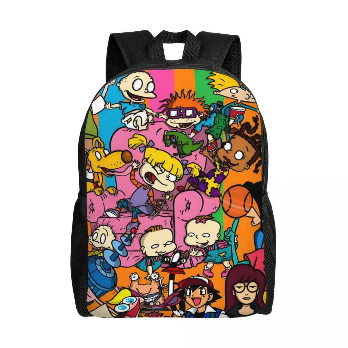 

Custom 90s Nostalgia R-Rugrats Backpack for Women Men College School Student Bookbag Fits 15 Inch Laptop Bags