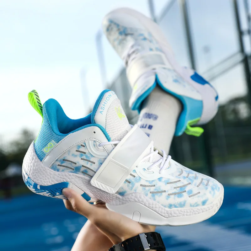 New High-quality Basketball Shoes Men Sports Shoes Breahable Mesh Kids Basketball Sneakers Athletics Basket Shoes Women Sneakers