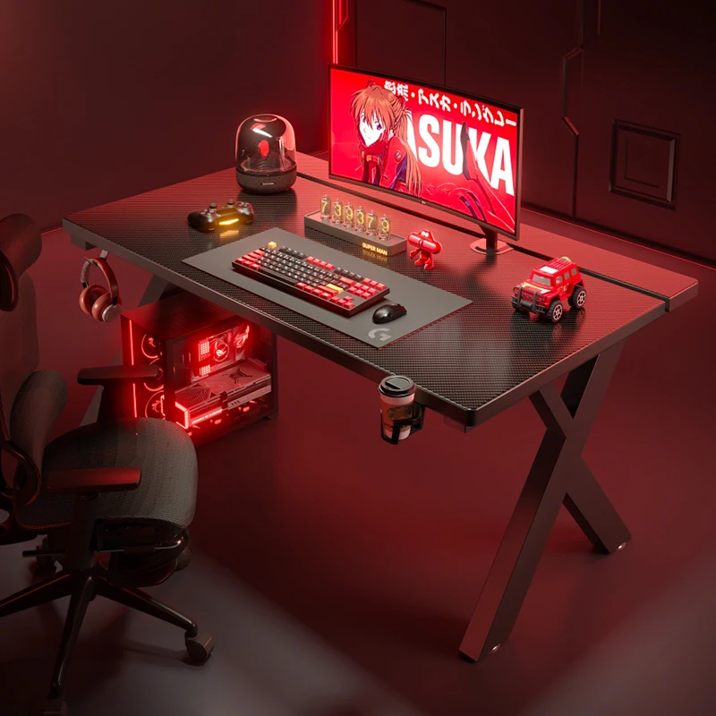Computer desk Home desktop e-sports table Bedroom solid wood desk can be clipped robotic arm table