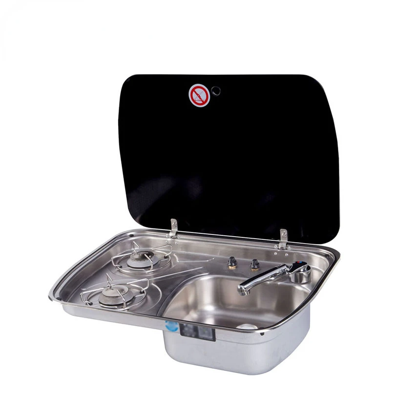 RV Gas Stove and Motorhome Sink Glass Cover Yacht  Trailer Camper Van Accessories Dual Stove