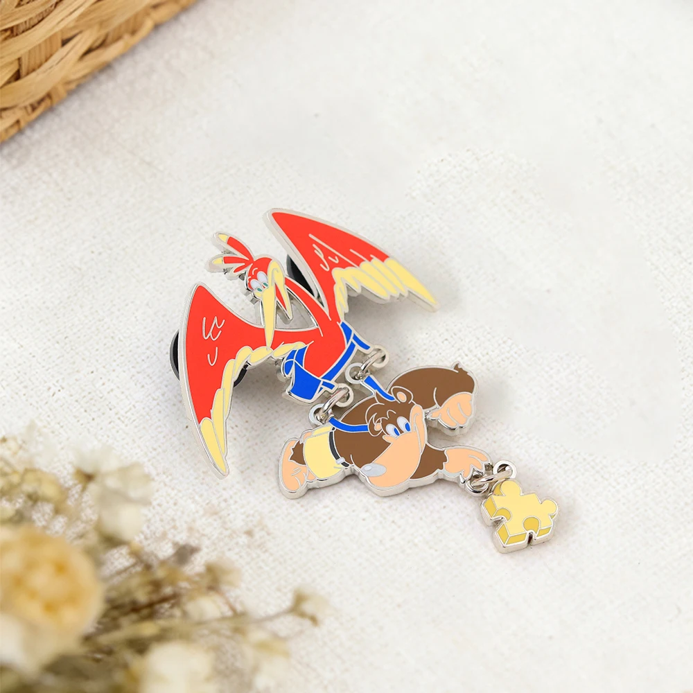 Retro-Spiel Banjoo und Kazoie Emaille-Pin 3-Schicht-Hängebrosche aus Metall Abzeichen Geschenk für Fans für Rucksäcke Kleidung Accessoires Sammlerstück – Detail 8