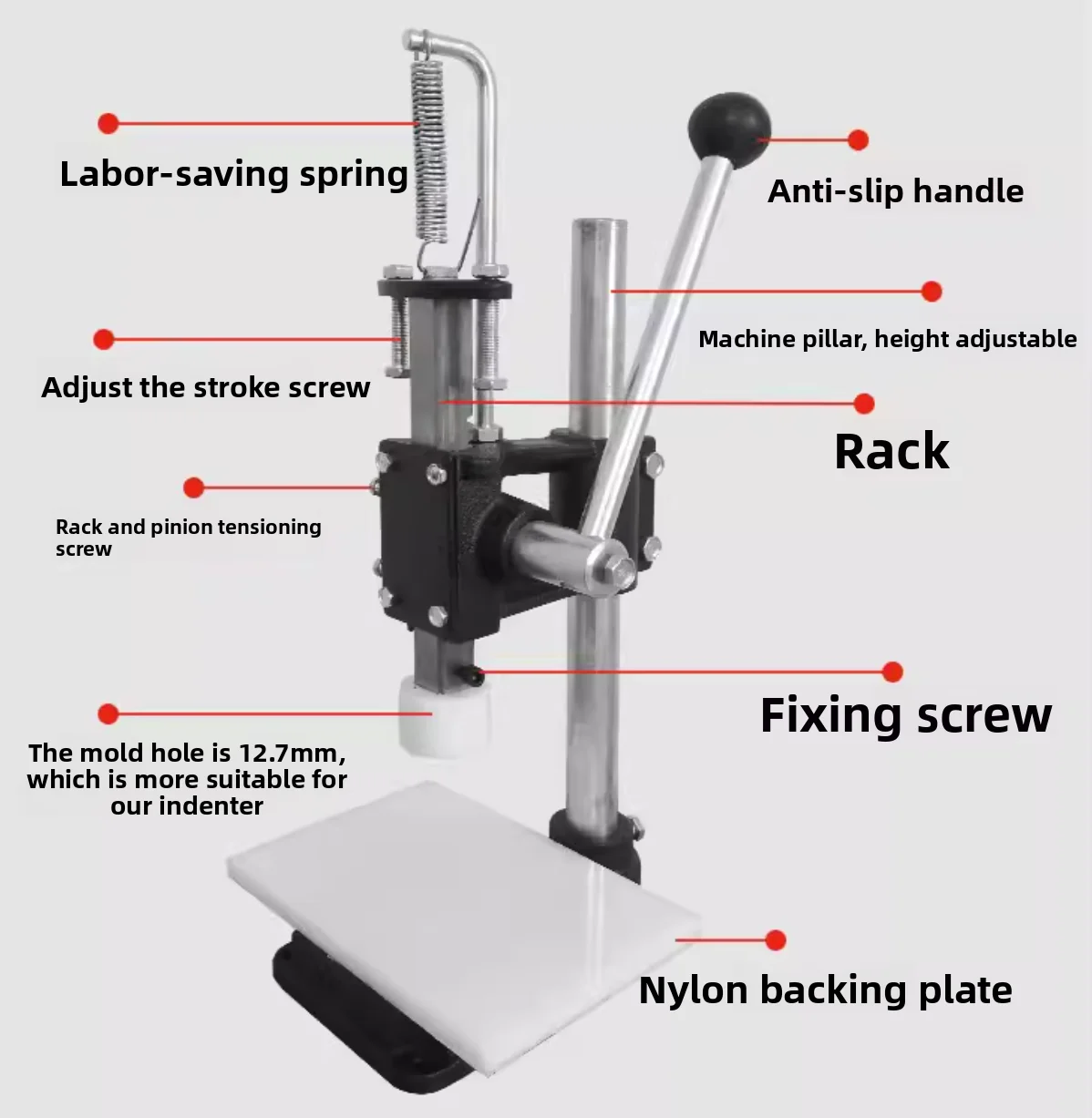 Small Manual Press Punching Machine Punching Machine Hand Beer Machine Die Cutting Punching  Silent Chopping
