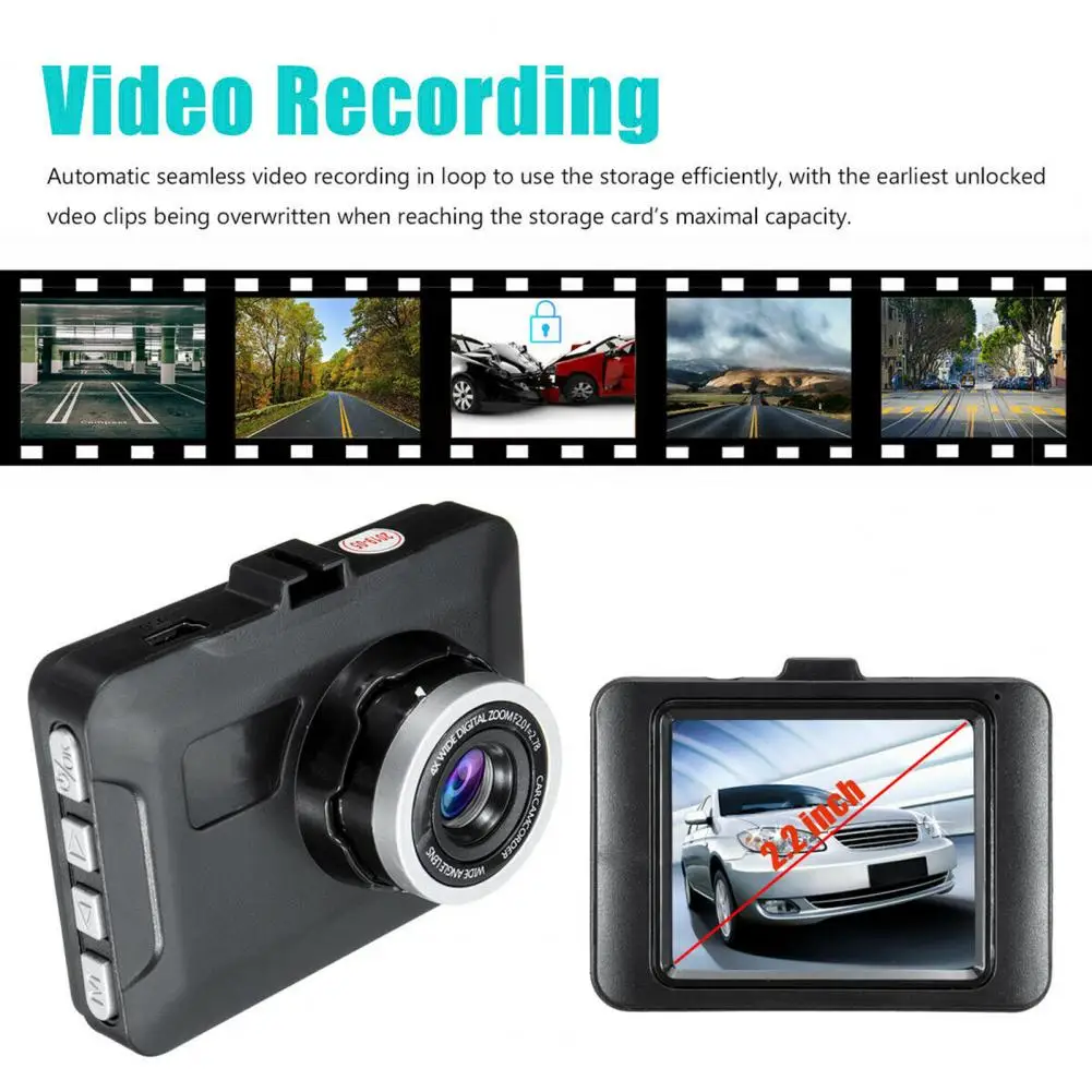 

Car Dvr Video Recorder Dash Cam 1080P 3 In 1 Video Recorders With Rear View Camera 2.2 inch Recorder Dashcam Dvrs For Cars Dvr