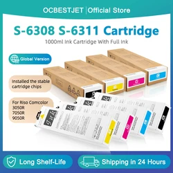 For Riso ComColor Ink Cartridge S-6308G S-6309G S-6310G S-6311G For Riso 3050R 7050R 9050R Printer 1000ml/pc