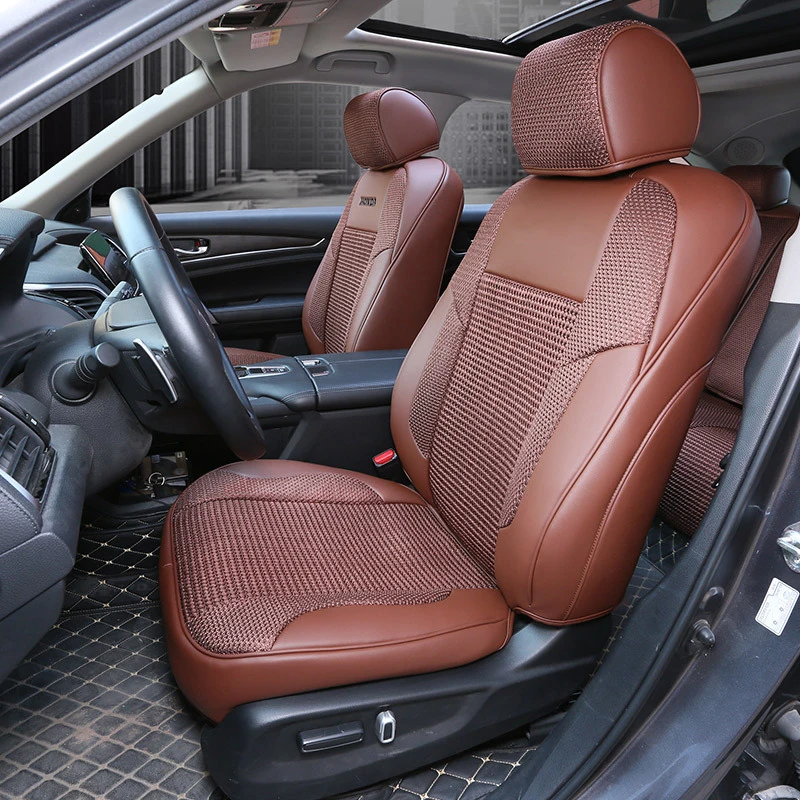 Custom Fit Car Accessories Seat Covers for 5-Seaters Full Set Ice Silk Seat Kits for   Benz   Land Rover