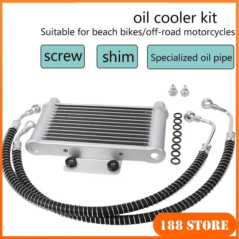 Motorcycle Oil Cooler System Kit Fit For Honda CB CG 100CC-250CC Engine Oil Cooling Radiator