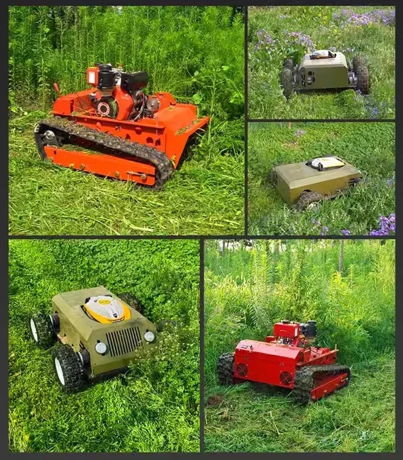 7.5HP Professional Robot Crawler Remote Control Lawn Mower For Farm Garden and Home Orchard