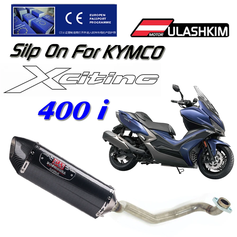 Motorcycle Exhaust Silp On for xciting 400 Xciting400 Exhaust Silencer Escapes Muffler