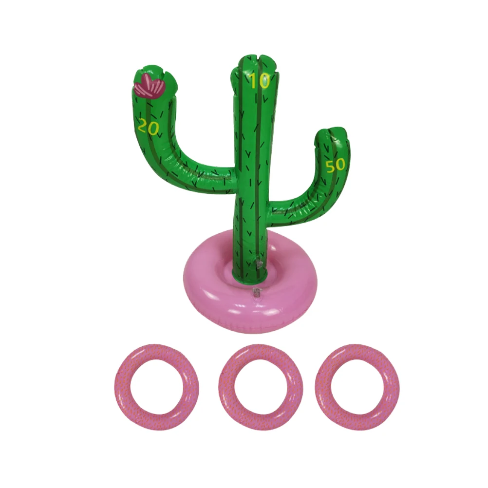 

Throwing Ring Inflatable Toys Toss Game Cactus Shaped Kids Outdoor Games Ferrule