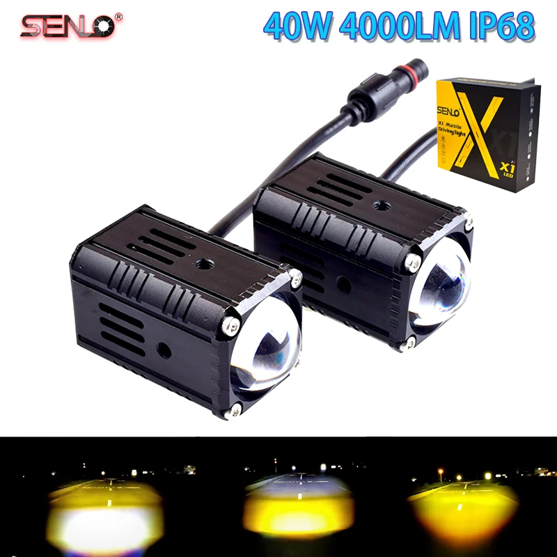 

Senlo New X1Plus 50W LED Fog Lights Waterproof Low High Beam LED Mini Working Lights Spotlight Motorcycle/Auto Lighting System