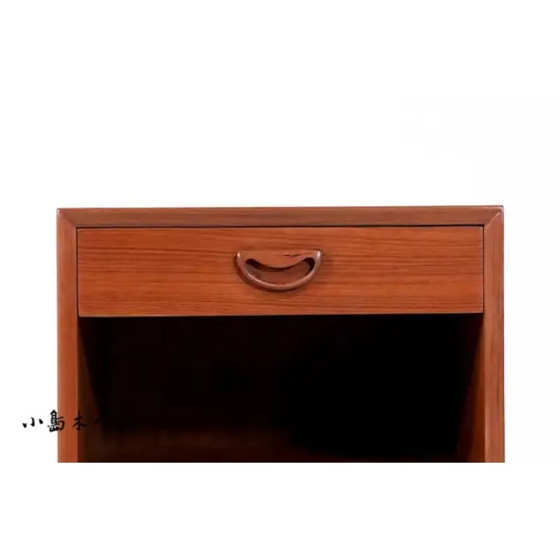 MCM style furniture medieval replica cherry wood bedside table 3