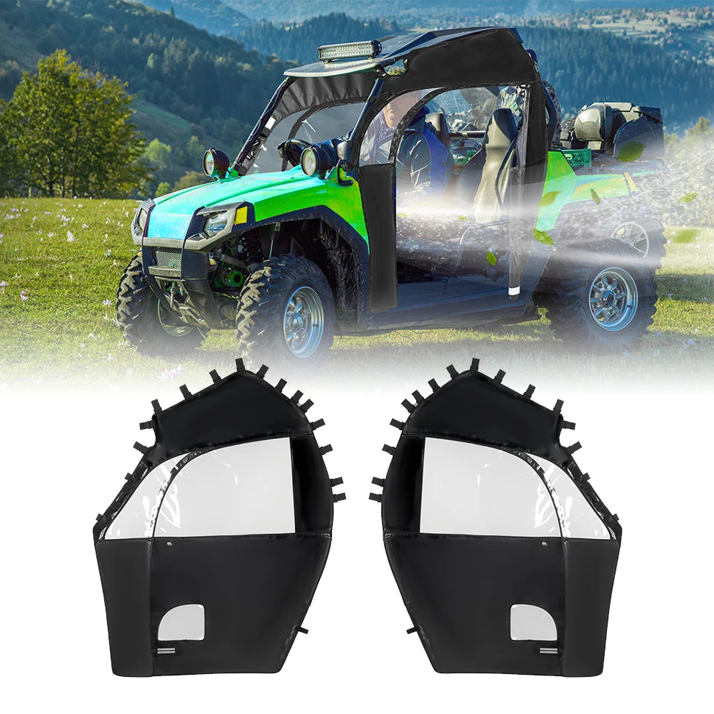 

KEMIMOTO UTV Soft Door Cab Enclosure Compatible with Polaris RZR 570 / Trail 570 /800 /S 800 /900 2014-2022 Side Mirrors & Roofs