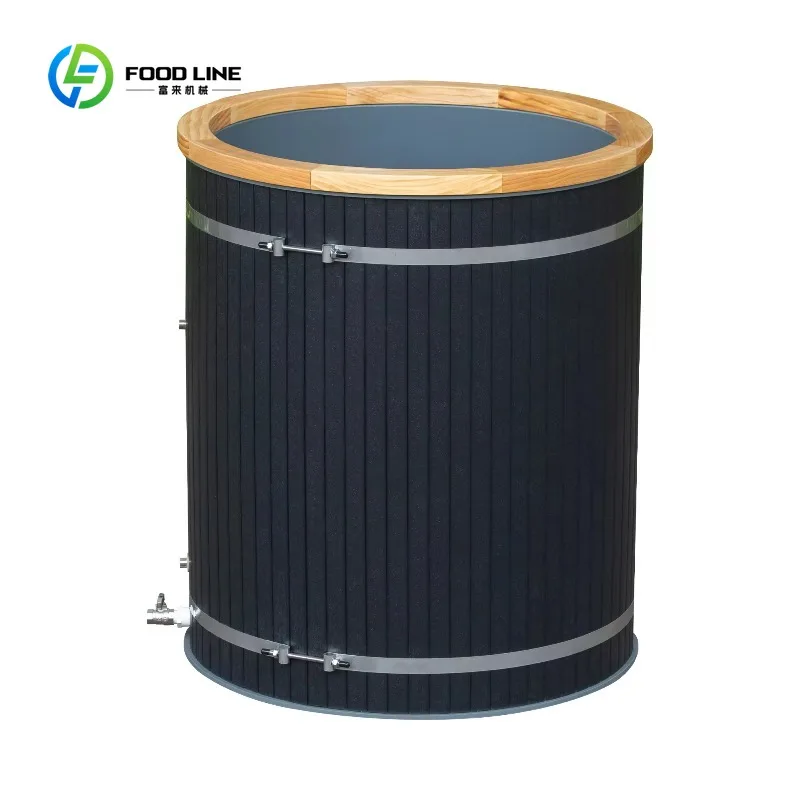 Customized Smart WiFi Controlled Integrated Chiller Wood Ice Bath Tub for Home Spa Fitness Cold Plunge