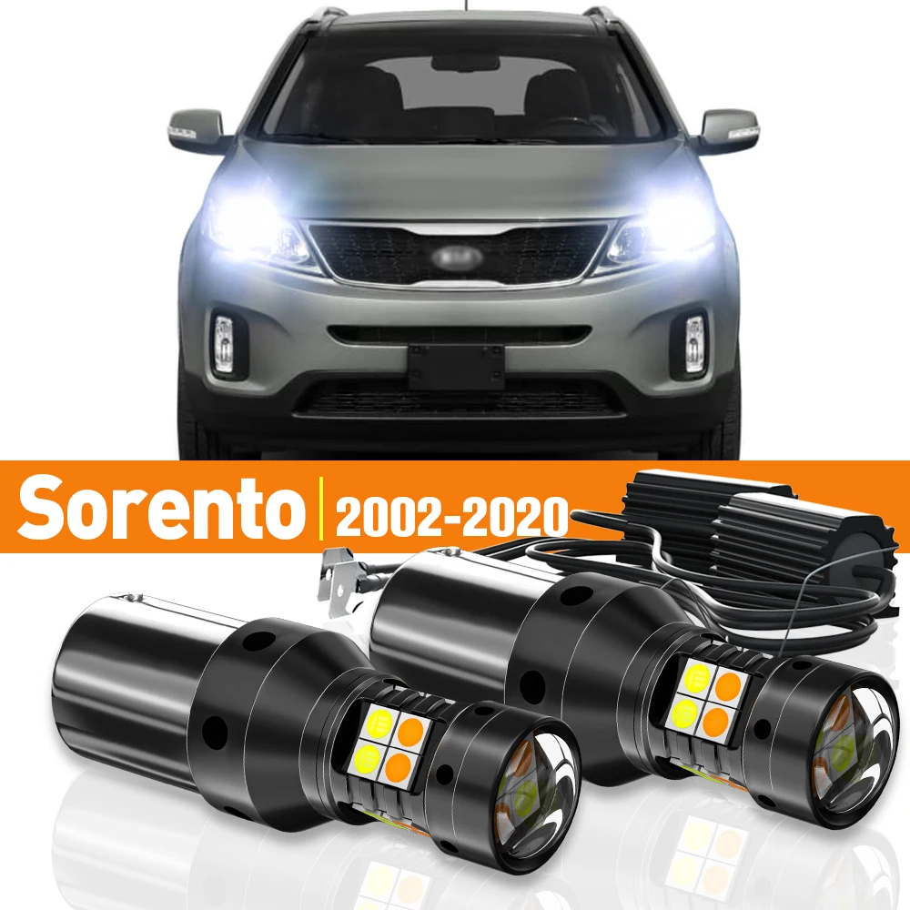 

2x LED Dual Mode Turn Signal+Daytime Running Light DRL For Kia Sorento 1 2 3 4 2002-2020 2008 2010 2012 2013 Accessories Canbus