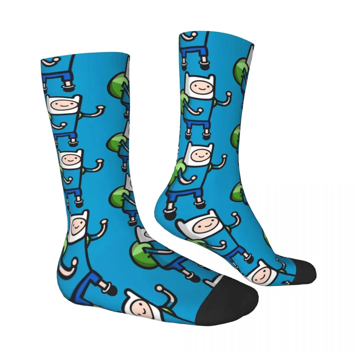 Calcetines de hombre Adventure Time televisión animada medias pequeñas Finn otoño Casual calcetines suaves transpirables ciclismo calcetines antideslizantes