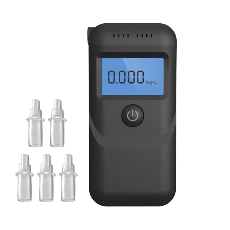 

Portable Breathalyzer High Precisions Tester with Voice Prompt & Reusable Mouthpieces for Drivers