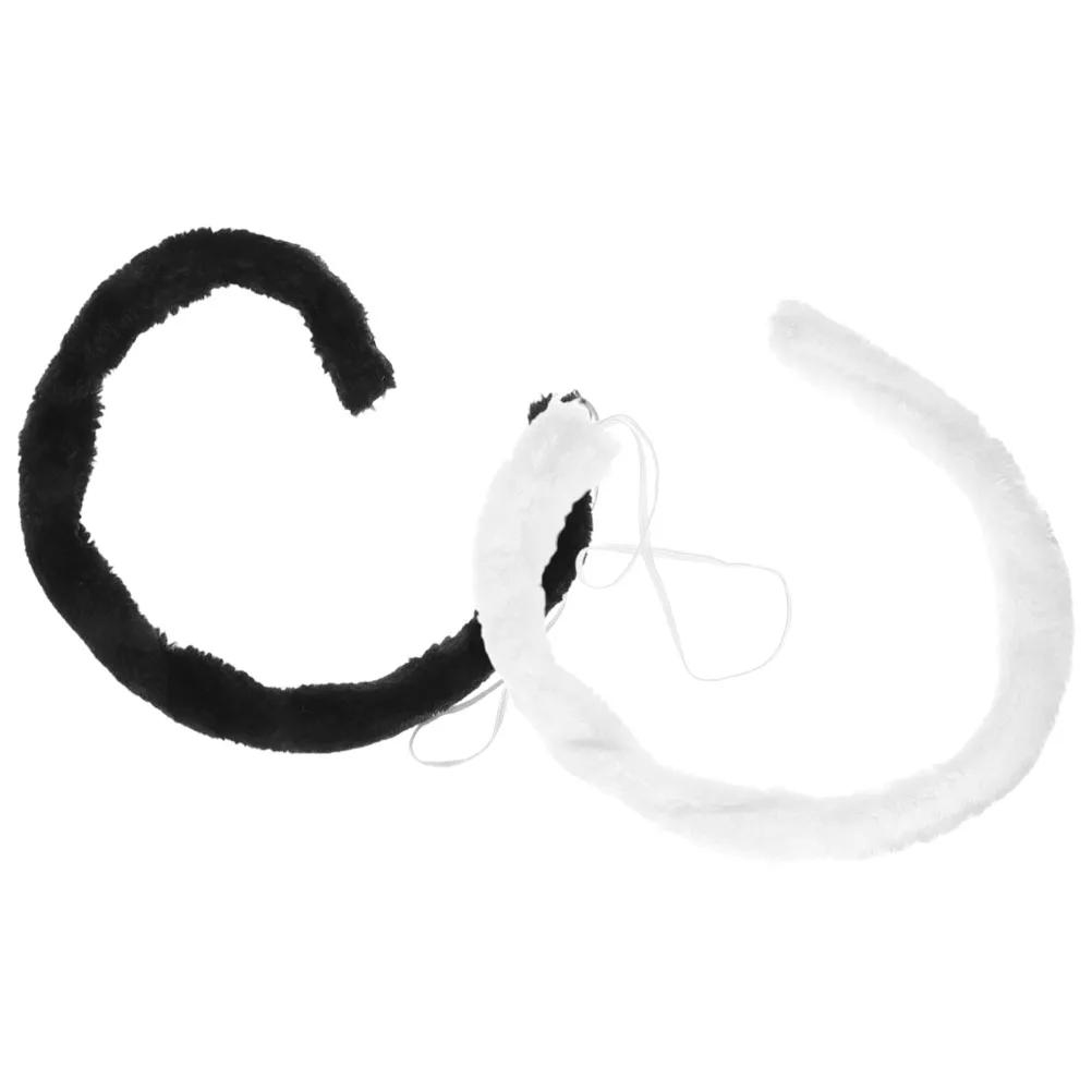2 pçs animal cauda traje acessórios para halloween cosplay festa adereços crianças tema caudas vestir-se confortável usar longa duração