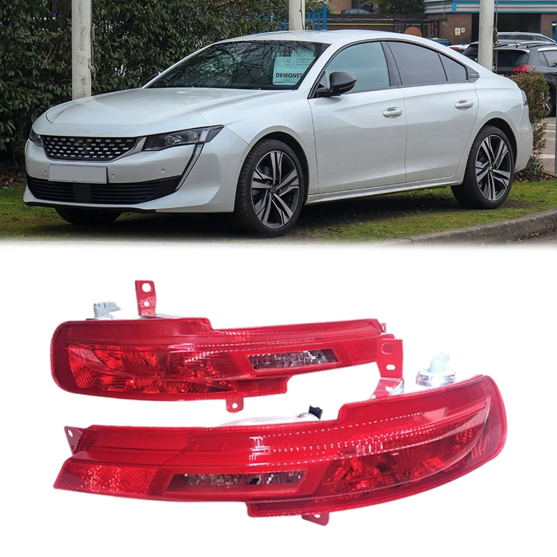 

Rear Bumper Fog Light Parking Warning Reflector Taillights With Bulb For Peugeot 508 R83 2019-2022