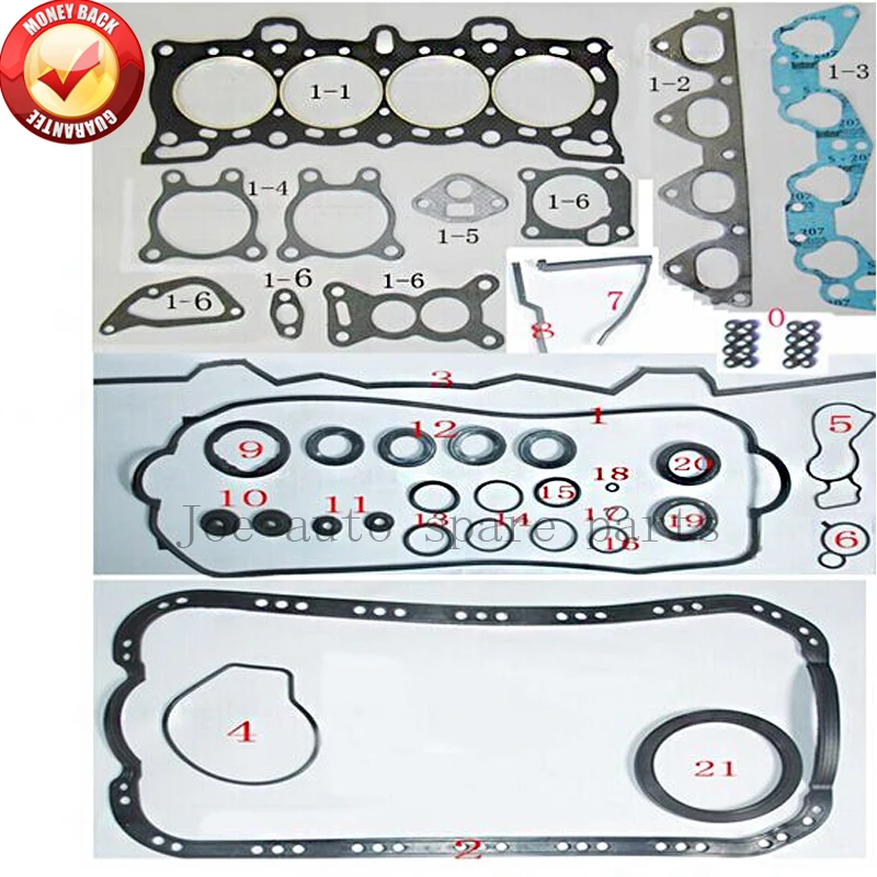 مجموعة الغaskets الكاملة D15B1/D15B2/D15B4/D15B7 لمحرك هوندا سيفيك IV 1.5 لتر 1493cc – تقييم عملي وشامل